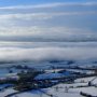 Snow and fog over Ingleton