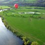 The Virgin balloon just after lift-off near Caton