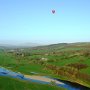 The Virgin balloon ascending for a trip up the Lune Valley